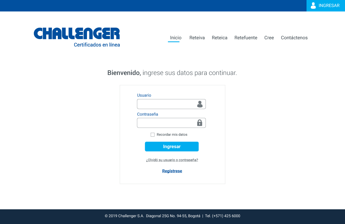 Challenger app certificados