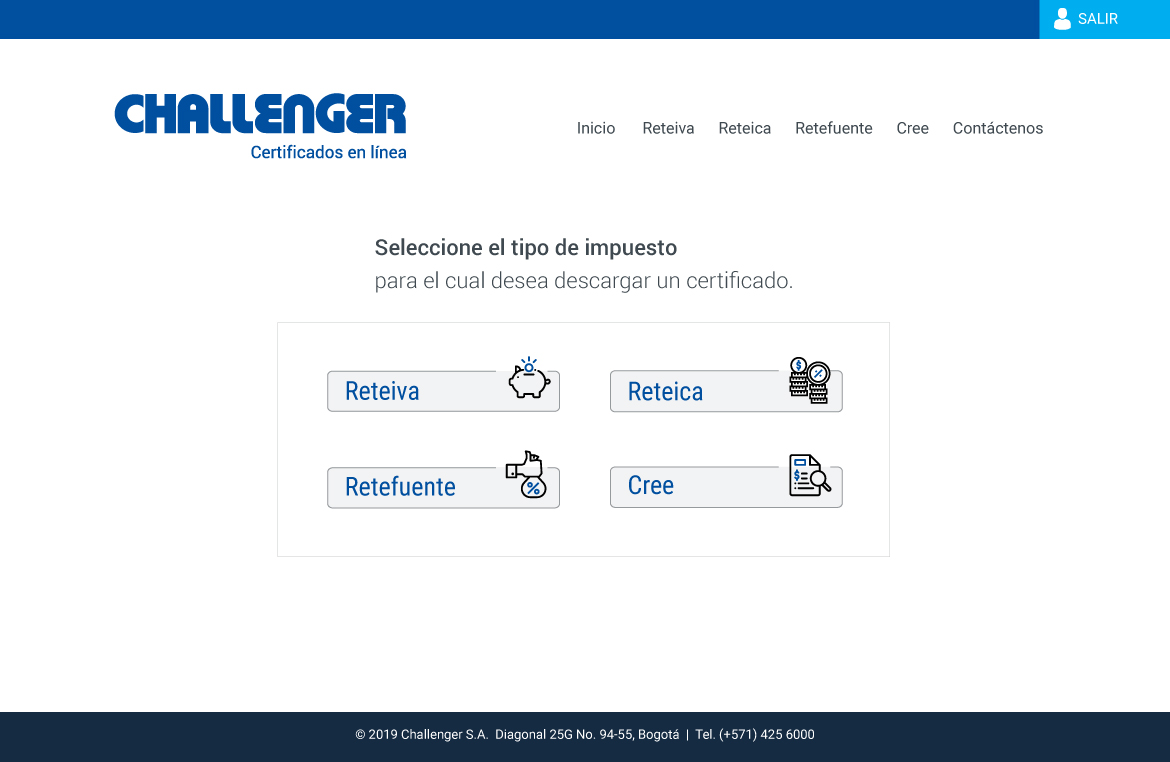 Challenger app certificados
