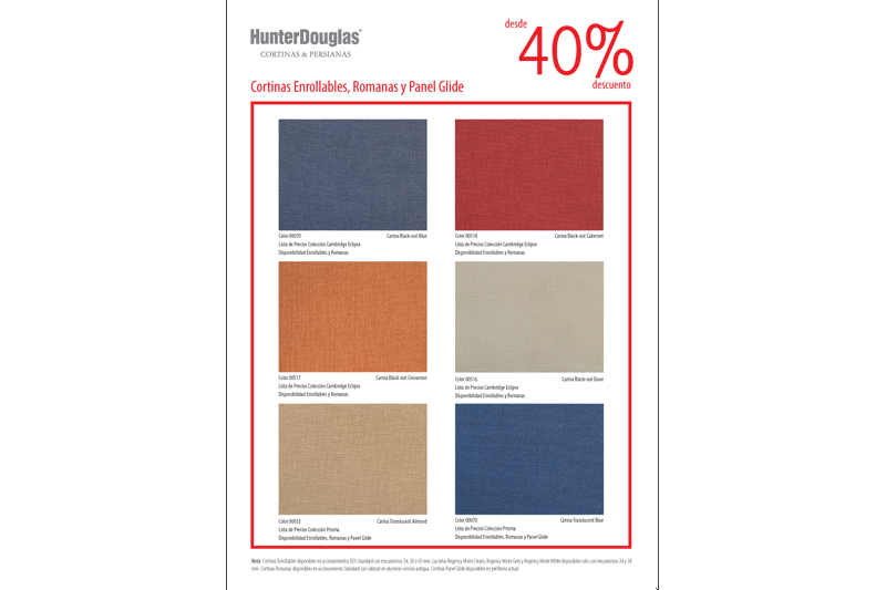 hunter douglas libro de oportunidades cortinas enrollables