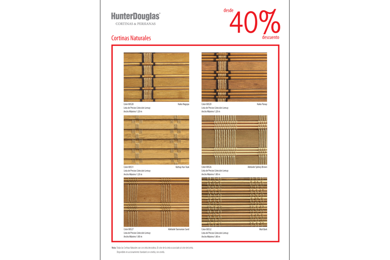 hunter douglas libro de oportunidades cortinas naturales