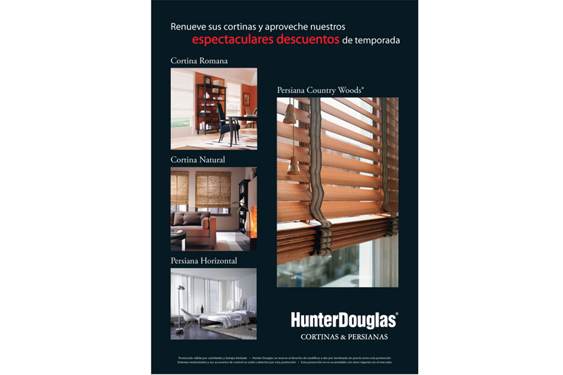 hunter douglas aviso publicitario