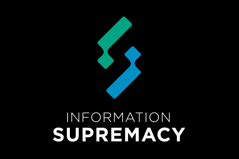 information supremacy logo invertido vertical