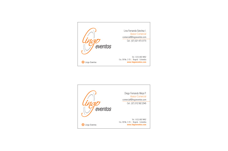 lingo eventos tarjetas