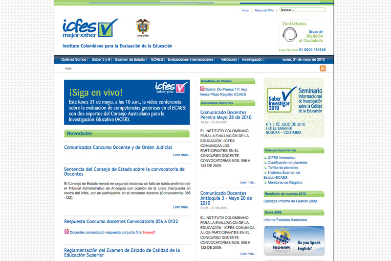 icfes página web