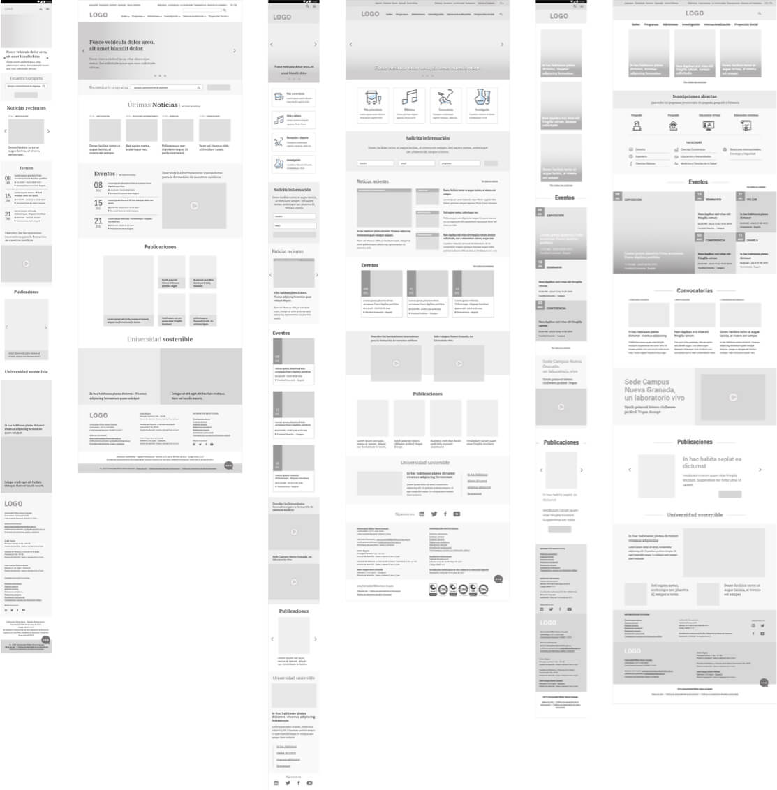 unimilitar wireframes